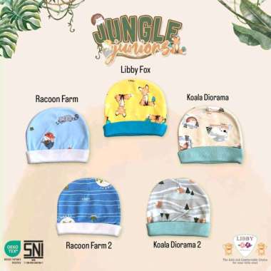 Libby Topi Bulat Newborn / Topi Bayi Motif Libby fox