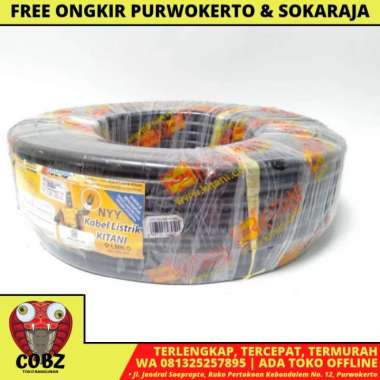 2 x 2.5 MM x 50 M / KITANI NYY Tunggal Kabel Tembaga SNI Hitam Roll