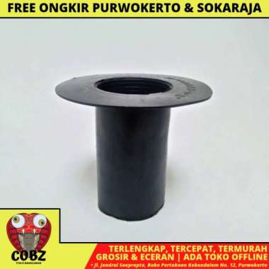 2 IN / NM Torong Corong Pipa Karpet Talang Air Karet Hitam