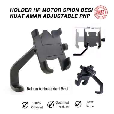 Holder Motor Spion Besi CNC Stand HP Stang Sepeda Motor Jumbo Alloy
