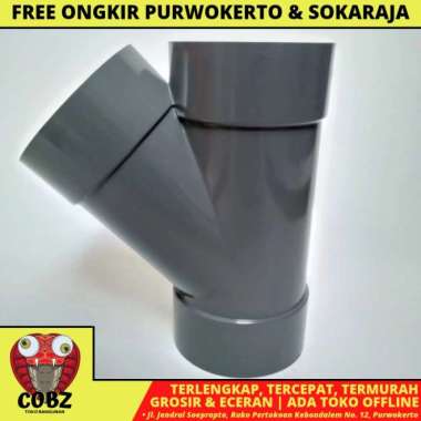 4 IN / RUCIKA D-Y Tee Y Branch Sambungan Fitting Pipa PVC