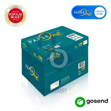 Kertas hvs A4 75gr Paper one - 1 dus murah khusus gosend / grab