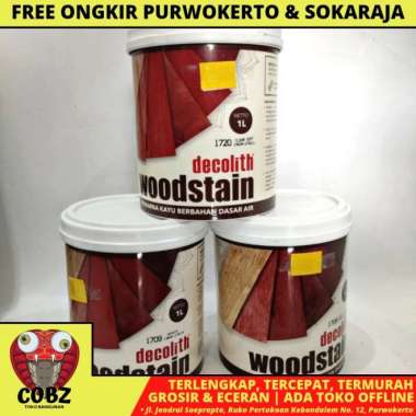 DECOLITH WOODSTAIN CAT KAYU PLITUR POLITUR VERNIS 1 KG PER KALENG