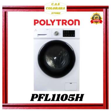POLYTRON PFL1105H MESIN CUCI FRONT LOADING 11 KG DAN DRYER 7 KG INVERTER PFL 1105 H PFL-1105-H