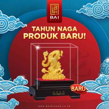 PATUNG SHIO NAGA KOIN PAJANGAN NAGA BERLAPIS EMAS HADIAH TAHUN BARU IMLEK 2024