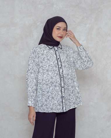 Heaven Lights Rhea Shirt - Flower Abstact ( Atasan ) XL