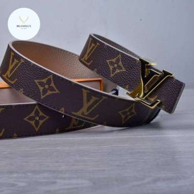 LOUIS VUITTON BELT REVERSIBLE MONOGRAM/ETOUPE GHW - 100% Authentic