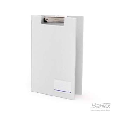 Bantex Clipboard with Cover F4/Folio Clipfolder - 4211 White