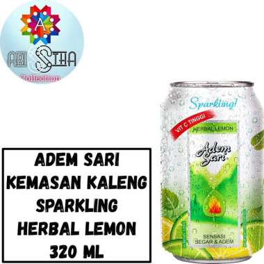 Adem Sari Ching Ku Kaleng 320 ML Herbal Lemon Tea Sparkling SparklingLemon