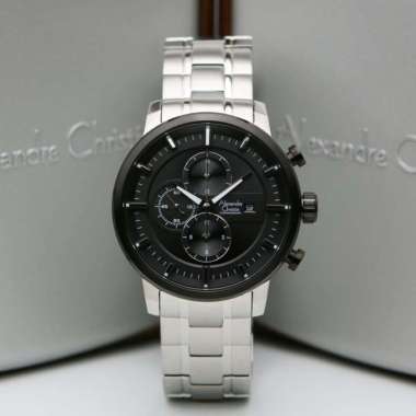 JAM TANGAN PRIA ALEXANDRE CHRISTIE AC 6323 / AC6323 SILVER BLACK ORIGINAL