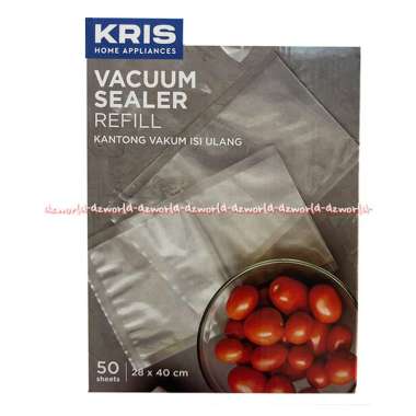 Kris Vacuum Sealer Refill 28x40cm Kantong Vakum Isi Ulang 50pcs Plastik Pengemas Makanan Vacuum Pres