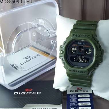 JAM TANGAN PRIA / WANITA DIGITEC 5090 DG 5090 DG5090 DIGITAL RUBBER ORIGINAL GREEN ARMY
