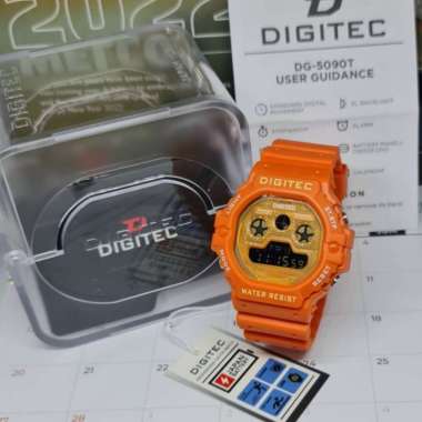 JAM TANGAN PRIA / WANITA DIGITEC 5090 DG 5090 DG5090 DIGITAL RUBBER ORIGINAL ORANGE