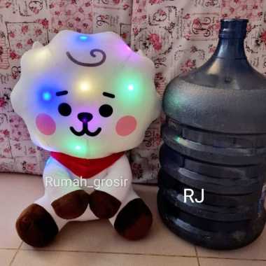 Boneka Sitting BTS Rj Koya Tata Cooky Chimmy Jumbo Lampu LED SIT RJ JMB LED