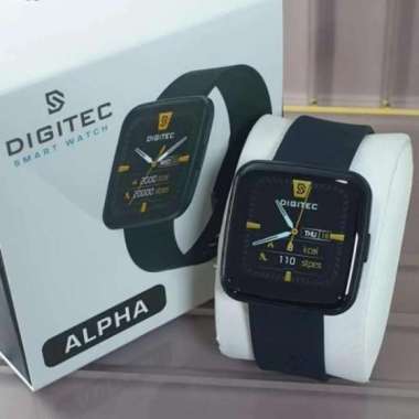 JAM TANGAN DIGITEC SMART WATCH ALPHA PRIA / WANITA RUBBER ORIGINAL CREAM