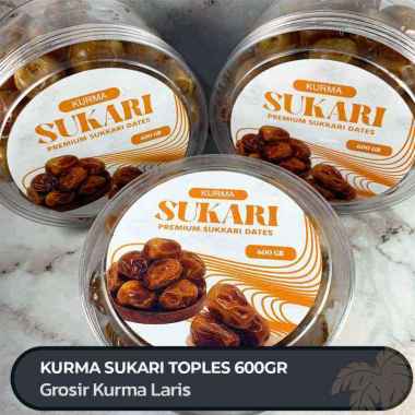 KURMA RAJA SUKARI PREMIUM 600gr SUKKARI AL-QASSIM KEMASAN TOPLES