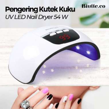 Mesin Pengering Kutek Kuku Lampu UV 18 LED Pengering Kutek Kuku UV LED Nail Dryer 54 W White