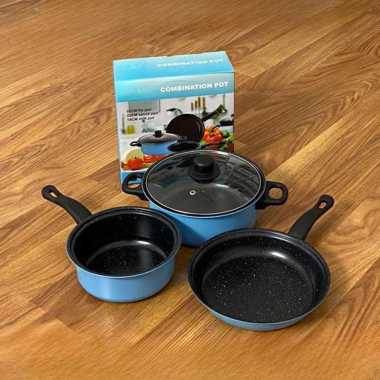 ZS ALAT MASAK 1 SET ISI 13 PCS WARNA WARNI / PANCI STAINLESS STEEL COOKWARE FREE PACKING DUS VD COOK