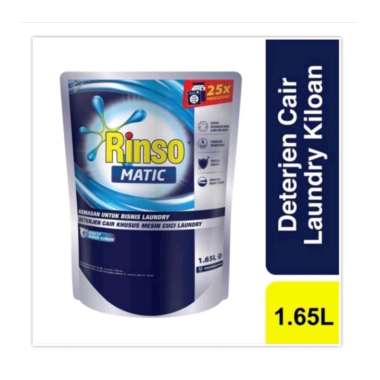 Rinso Matic Deterjen Cair Laundry Kiloan 1,65 liter