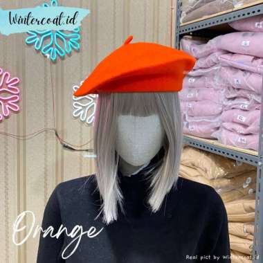 VERISH Beret Hat Import Fuji wool topi winter hangat beanie kupluk murah topi beret korea wul rajut 