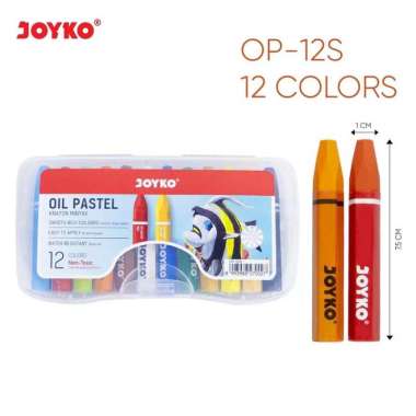 Krayon / Crayon / Oil Pastel Joyko 12 warna