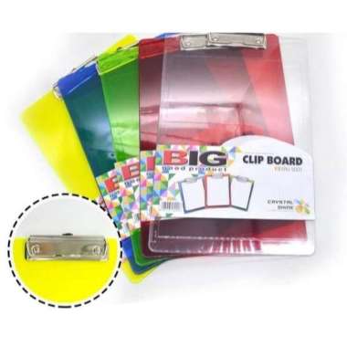 Papan Ujian / Clipboard / Papan Jalan Plastik BIG PU-5001 Folio / F4