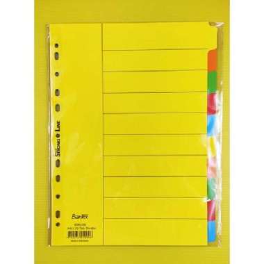 Pembatas Kertas File Ordner Divider Ordner BANTEX A4 10 Warna 6050-00