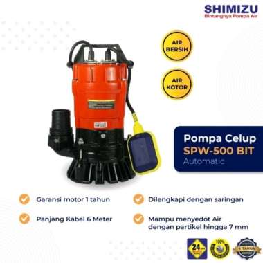 SHIMIZU SPW500BIT Pompa Air Celup Submersible Auto 500 Watt SPW 500 BIT