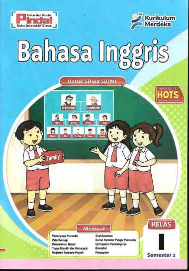 Buku LKS Bahasa Inggris Kelas 1 SD/MI kurikulum Merdeka Semester 2
