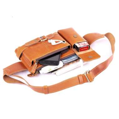 Verish Tas Selempang Weistbag Waist Shoulder Waistbag Wesbag Weisbag Bag Slempang Pria Kulit Asli Re