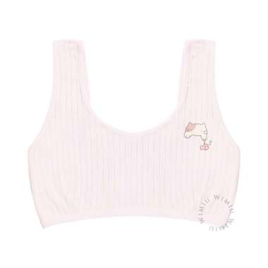 Wimiu Miniset BH Mini Set Miniset Wanita Remaja Bra Sport Miniset Anak Remaja 100183 Pink L