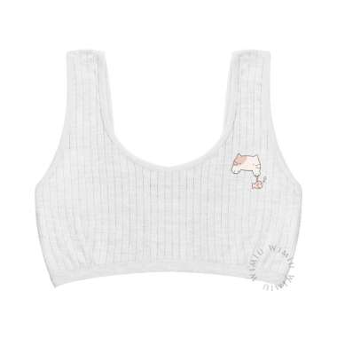 Wimiu Miniset BH Mini Set Miniset Wanita Remaja Bra Sport Miniset Anak Remaja 100183 Grey M