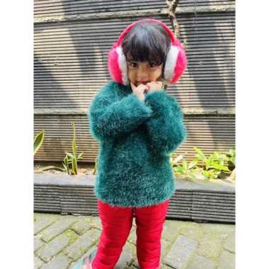 Verish Sweater Fur Kids Baju Bulu Anak Wool Rajut Winter Musim Dingin M White