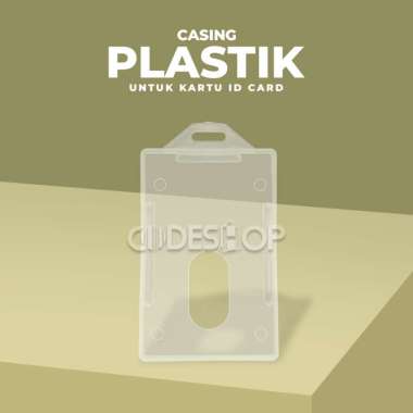 Casing Plastik Kartu PVC ID Card Holder Case Frame Bening Transparan