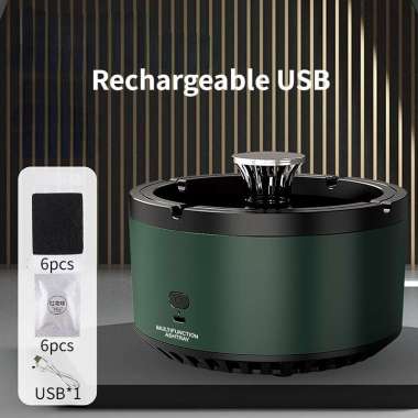 Asbak Pembersih Udara Humidifier Aromatheraphy Portabel Pembersih Asap Murah aja Hijau Hitam- USB