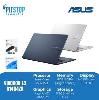 Asus Vivobook 14 A1404ZA-VIPS551 (Core i5-1235U, RAM 8GB, SSD 512GB) Quiet Blue