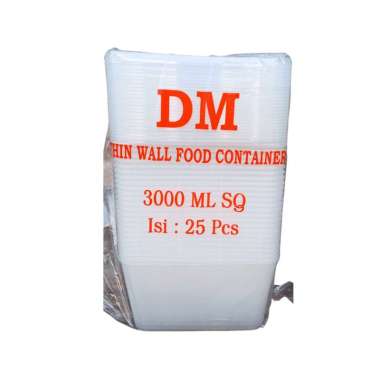 Thinwall DM Square 3000 ml / Kotak makan / Lunch Box 3.000 ml