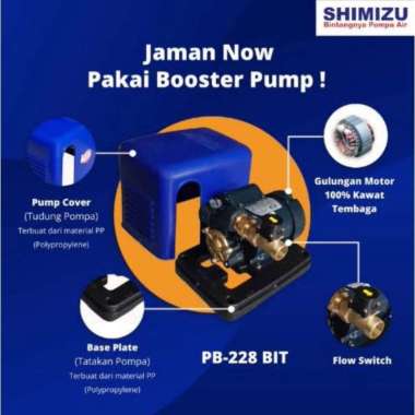 booster pump Shimizu PB-228 BIT automatic flow switch / Pompa pendorong air Shimizu PB 228bit / pomp