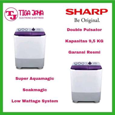 SHARP ES-T95CR MESIN CUCI 2 TABUNG 9 KG SHARP ES-T95CR EST95CR