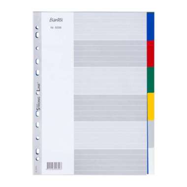 Bantex PP Colour Divider/Pembatas Binder/Penyekat Ordner A4 (6 Pages)