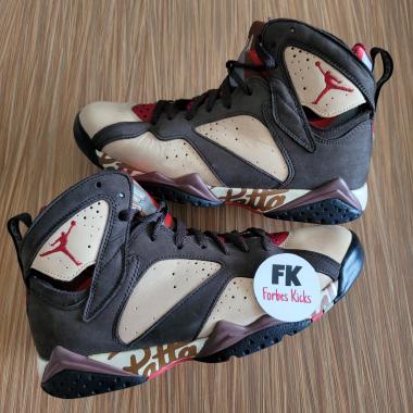 Air Jordan 7 Retro Patta Shimmer || flint hare black white pantone