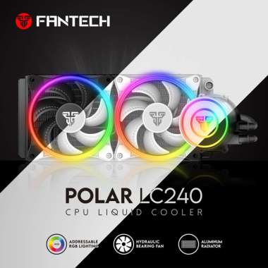 Fantech POLAR LC240 AIO Water Cooling CPU Liquid Cooling ARGB 240mm Garansi Resmi PUTIH