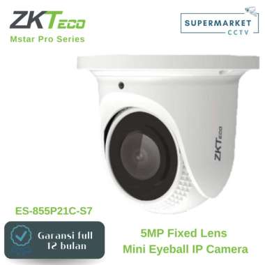 IP Camera 5MP Fixed Lens Mini Eyeball ZKTeco ES-855P21C-S7 Indoor CCTV