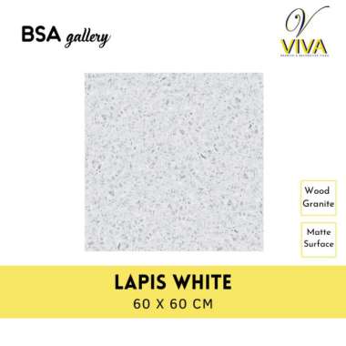 GRANIT VIVA 60X60 LAPIS WHITE / GRANITE TILE LANTAI TERAZZO MATTE
