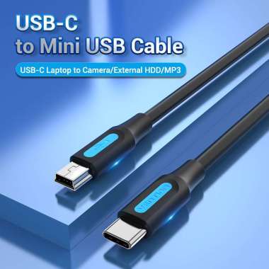 Vention Kabel Usb Type C to Mini b Usb 5pin 2 Meter COW Black