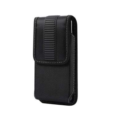 Sarung Dompet Tas Tempat HP Pinggang Pria Nylon Klip Jepit Vertikal Ukuran 6 - 6,5 Inch Case Casing 