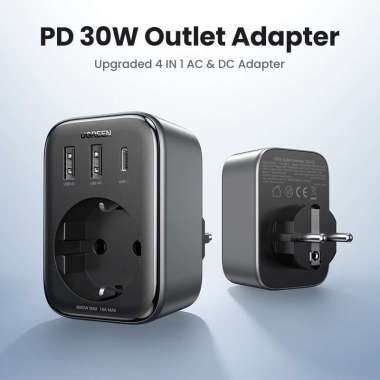 Wall Charger Extender Ugreen 90613 GaN USB Type-C PD 30W Fast Charging