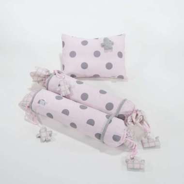 pillow bolster set (set bantal guling bayi) - PBS LMia Polka