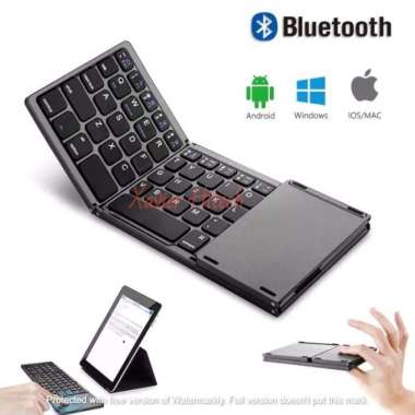 Foldable Wireless Keyboard Bluetooth Keyboard Touchpad Trackpad Lipat Multicolor