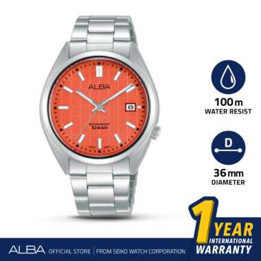 Jam Tangan Stainless Wanita Silver Alba AG8M39 Quartz Analog AG8M39X1 Original
